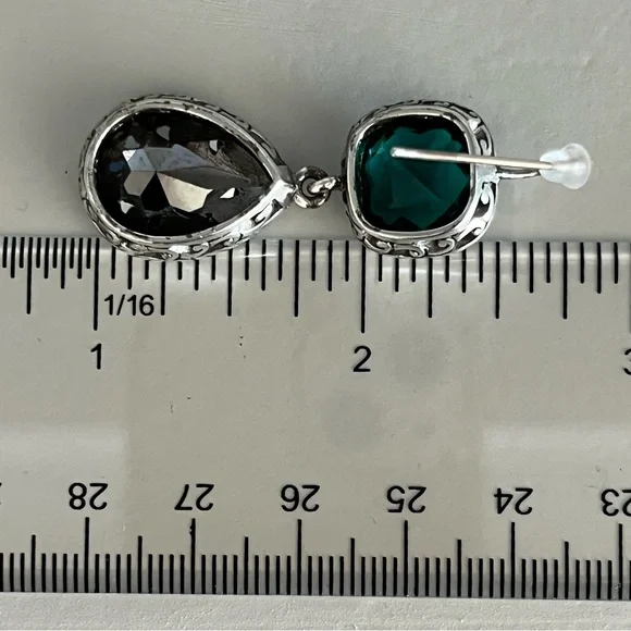 SOLD SOLD Brighton Graceful French Wire Earrings Tear Drop Faceted Swarovski - Picture 8 of 12